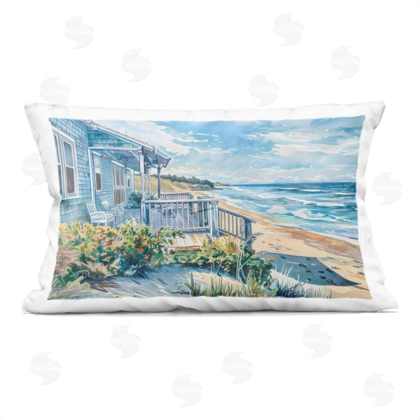 stupell industries LSR Design Studio | Beach Villa Overlook Printed Throw Pillow