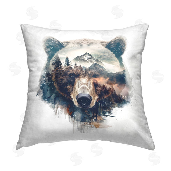 stupell industries LSR Design Studio | Bear Head Silhouette Printed Throw Pillow