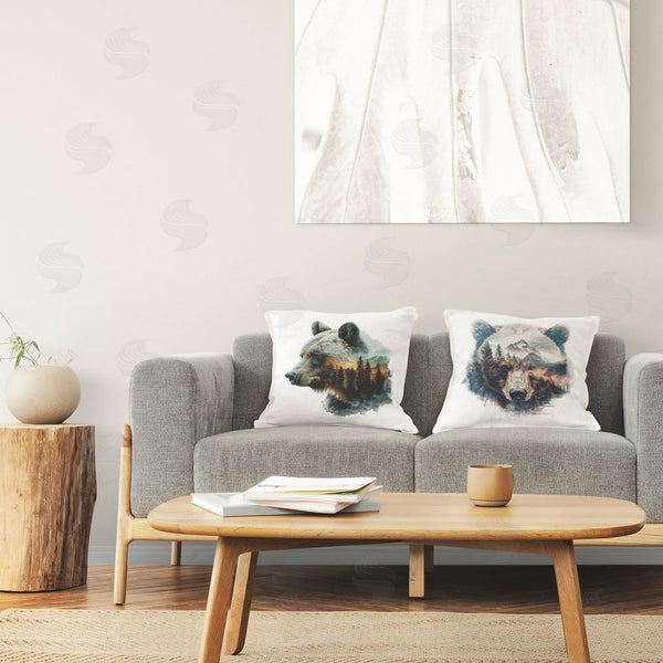 Stupell Industries LSR Design Studio | Bear Silhouettes Forest Printed Throw Pillow Set