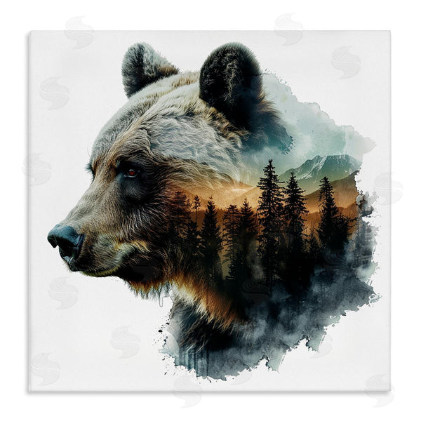stupell industries LSR Design Studio | Bear Woodland Silhouette