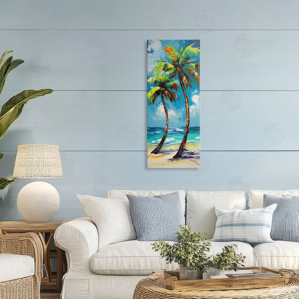 Stupell Industries LSR Design Studio | Bendy Palm Trees On Shore