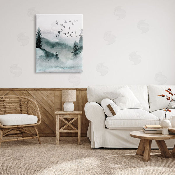 Stupell Industries LSR Design Studio | Birds Flying Woodland Trees Wall Art