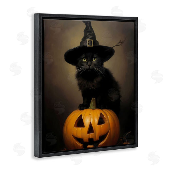 Stupell Industries LSR Design Studio | Black Cat On Pumpkin Wall Art