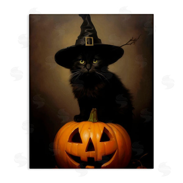stupell industries LSR Design Studio | Black Cat on Pumpkin Wall Art