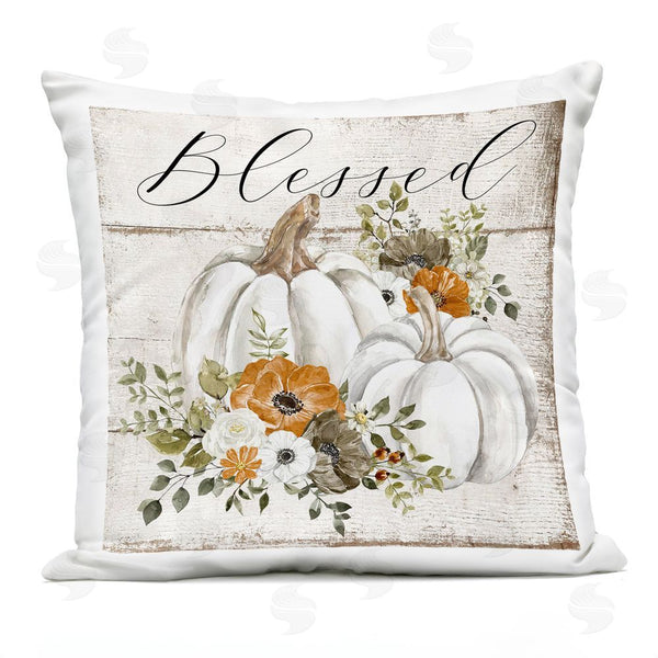 Stupell Industries LSR Design Studio | Blessed Floral Pumpkin Printed Throw Pillow