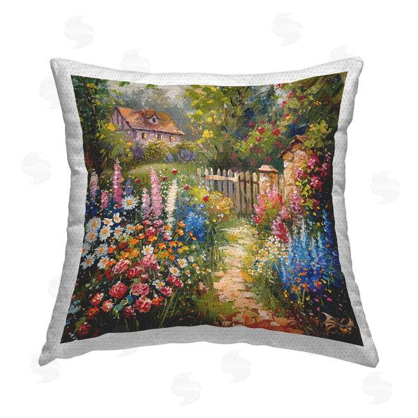 Stupell Industries LSR Design Studio | Blooming Spring Cottage Printed Throw Pillow