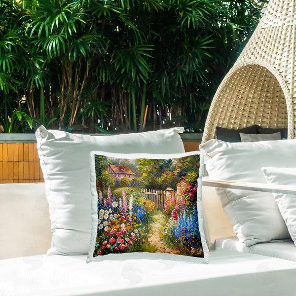 Stupell Industries LSR Design Studio | Blooming Spring Cottage Printed Throw Pillow