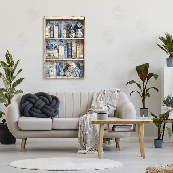 Stupell Industries LSR Design Studio | Blue & Beige Bookcase