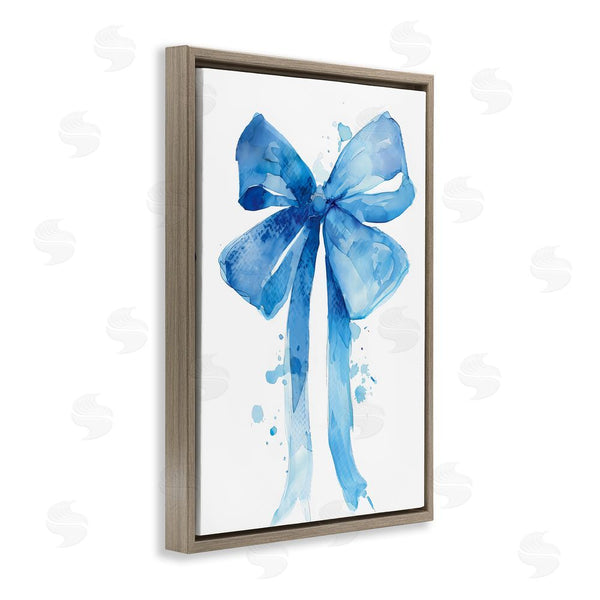 Stupell Industries LSR Design Studio | Blue Bell Bow Illustration Wall Art