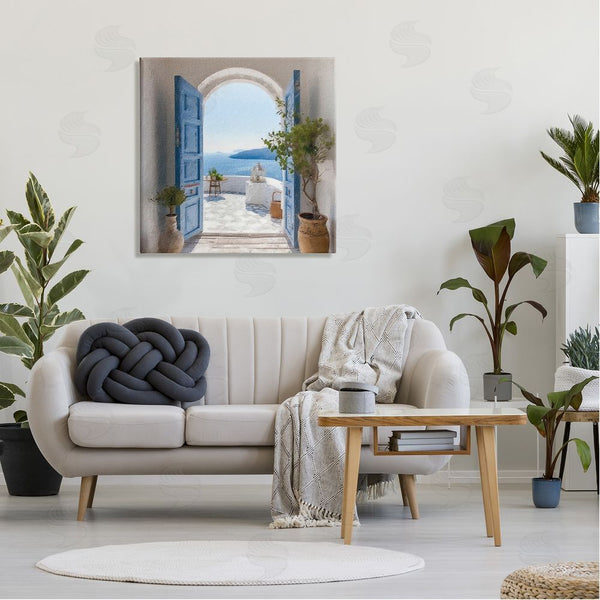Stupell Industries LSR Design Studio | Blue Greek Door Scenery Wall Art