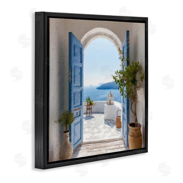 Stupell Industries LSR Design Studio | Blue Greek Door Scenery Wall Art