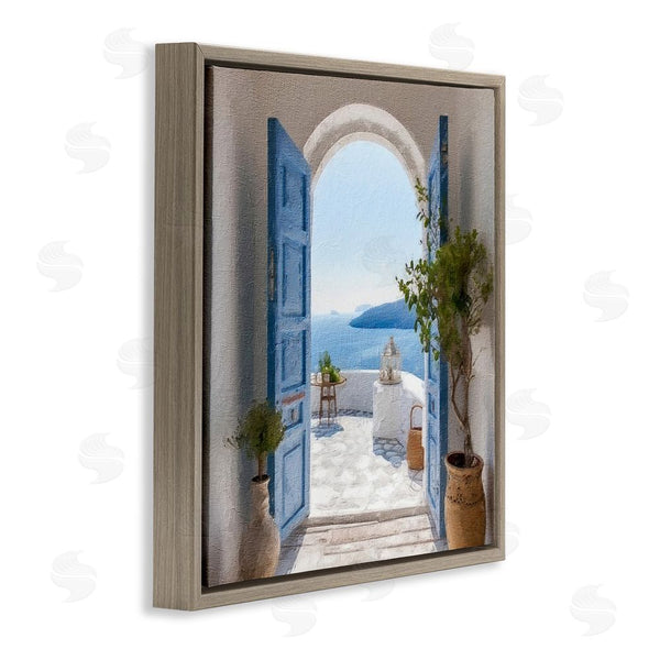Stupell Industries LSR Design Studio | Blue Greek Door Scenery Wall Art