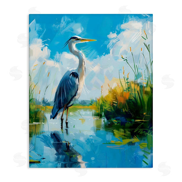 stupell industries LSR Design Studio | Blue Heron in Wetlands