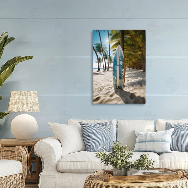 Stupell Industries LSR Design Studio | Blue Surfboard Coastal Blur