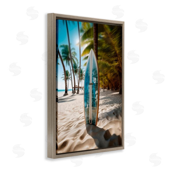 Stupell Industries LSR Design Studio | Blue Surfboard Coastal Blur