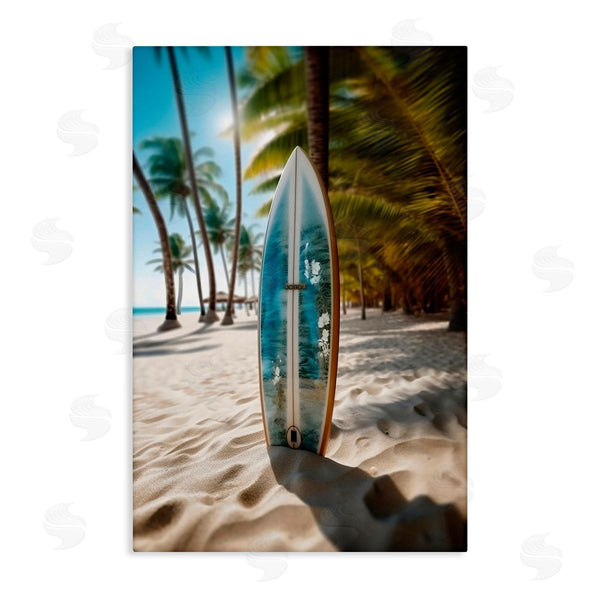 stupell industries LSR Design Studio | Blue Surfboard Coastal Blur