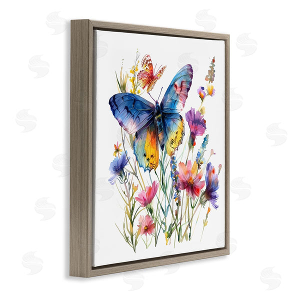 Stupell Industries LSR Design Studio | Blue Toned Butterfly Garden