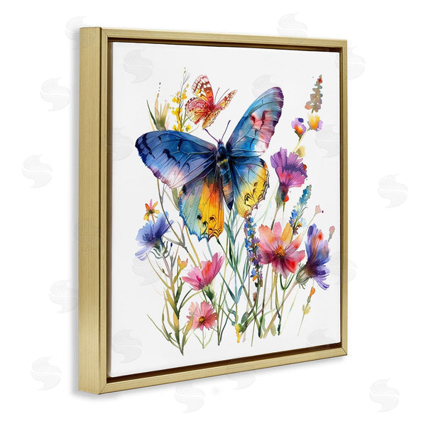 Stupell Industries LSR Design Studio | Blue Toned Butterfly Garden