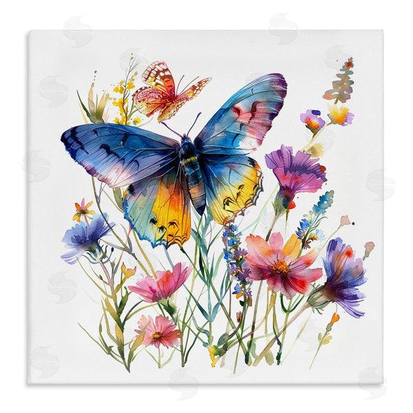 stupell industries LSR Design Studio | Blue Toned Butterfly Garden