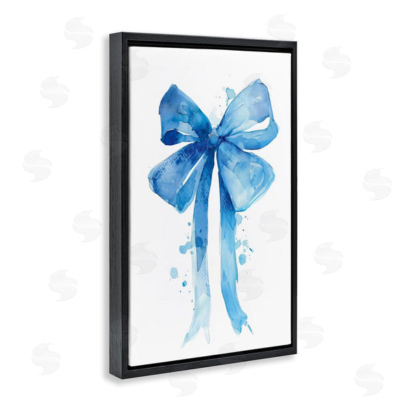 Stupell Industries LSR Design Studio | Blue Watercolor Bow Illustration Wall Art