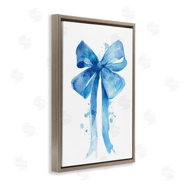 Stupell Industries LSR Design Studio | Blue Watercolor Bow Illustration Wall Art