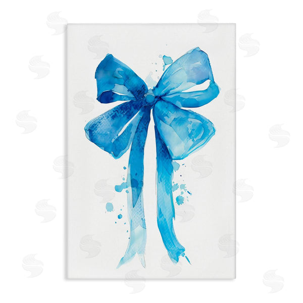 stupell industries LSR Design Studio | Blue Watercolor Bow Illustration Wall Art