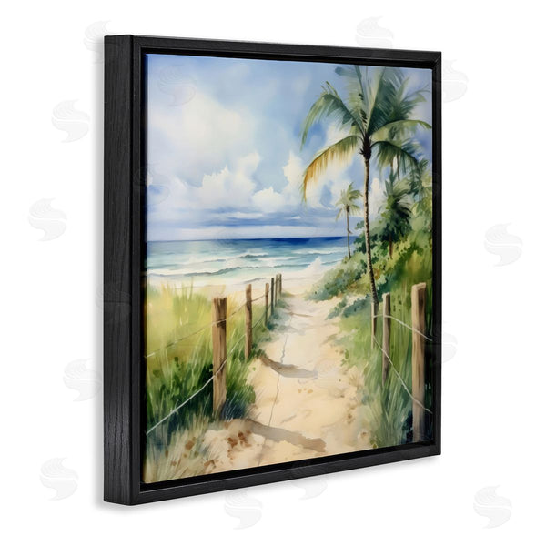 Stupell Industries LSR Design Studio | Blurred Palm Tree Beach