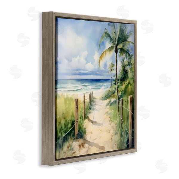 Stupell Industries LSR Design Studio | Blurred Palm Tree Beach