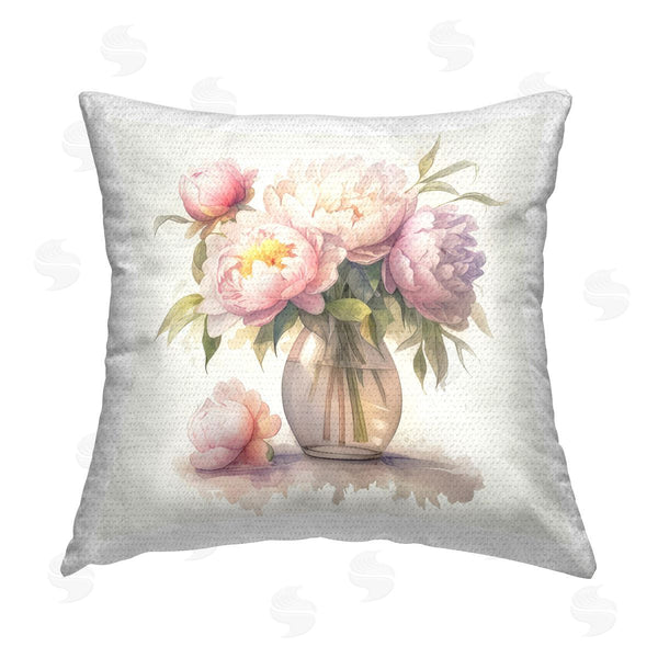 Stupell Industries LSR Design Studio | Blush Peonies Vase Printed Throw Pillow