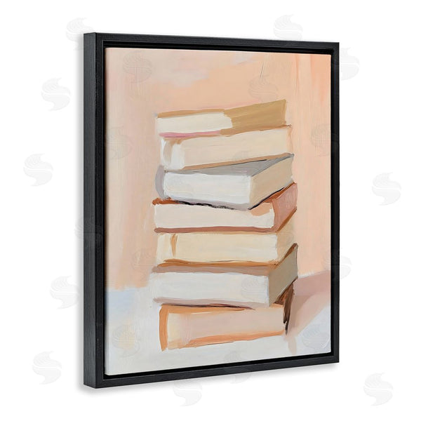Stupell Industries LSR Design Studio | Book Stack Soft Orange Wall Art
