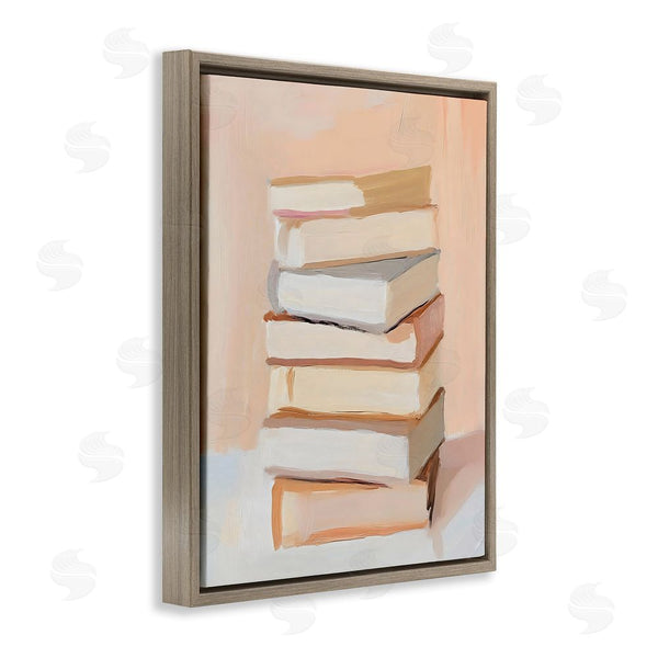 Stupell Industries LSR Design Studio | Book Stack Soft Orange Wall Art