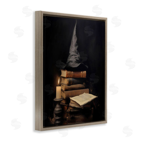Stupell Industries LSR Design Studio | Bookstack And Witch Hat Wall Art
