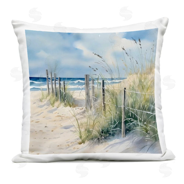 Stupell Industries LSR Design Studio | Breezy Seaside Grasses Printed Throw Pillow