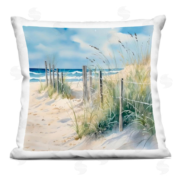 stupell industries LSR Design Studio | Breezy Seaside Grasses Printed Throw Pillow