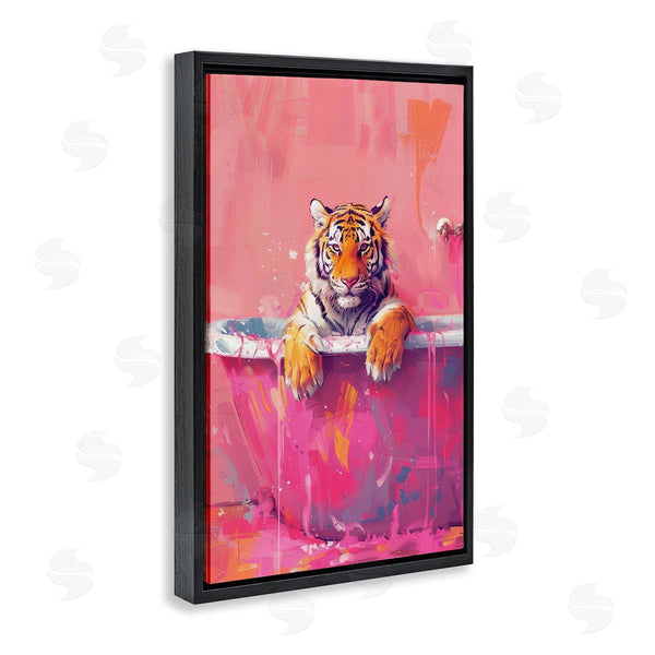 Stupell Industries LSR Design Studio | Bright Bathing Tiger In Tub