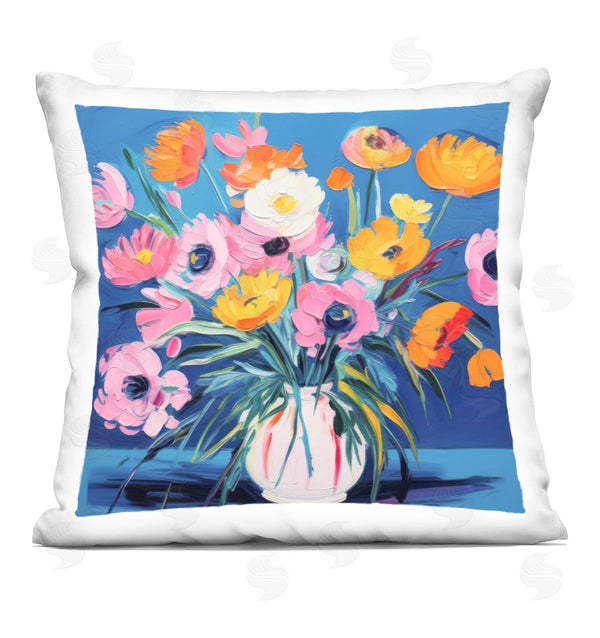 stupell industries LSR Design Studio | Bright Poppies Bouquet Printed Throw Pillow