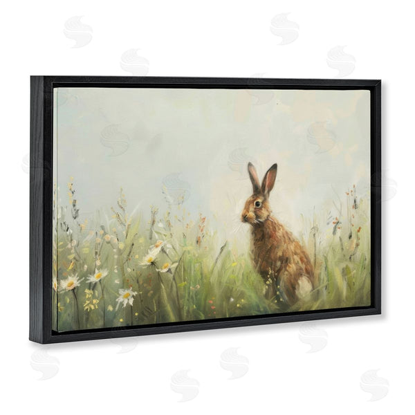 Stupell Industries LSR Design Studio | Brown Rabbit With Daisies