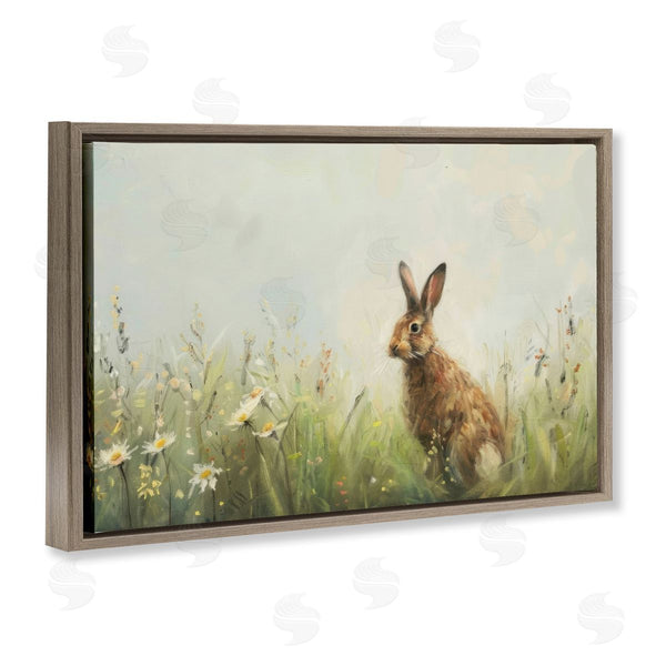 Stupell Industries LSR Design Studio | Brown Rabbit With Daisies