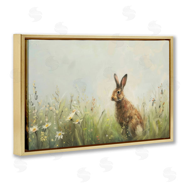 Stupell Industries LSR Design Studio | Brown Rabbit With Daisies