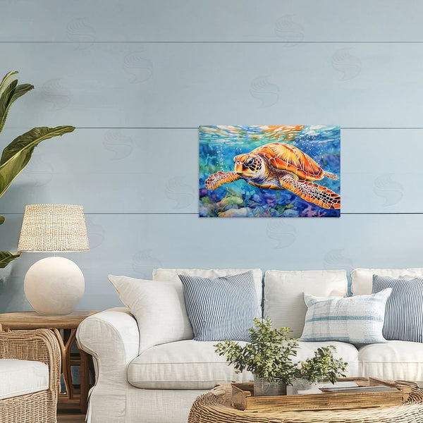 Stupell Industries LSR Design Studio | Brown Sea Turtle Under Surface