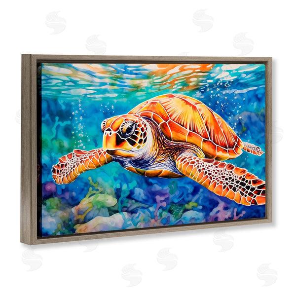 Stupell Industries LSR Design Studio | Brown Sea Turtle Under Surface