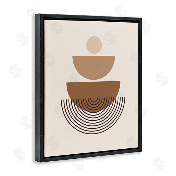 Stupell Industries LSR Design Studio | Brown Shapes On Beige Wall Art