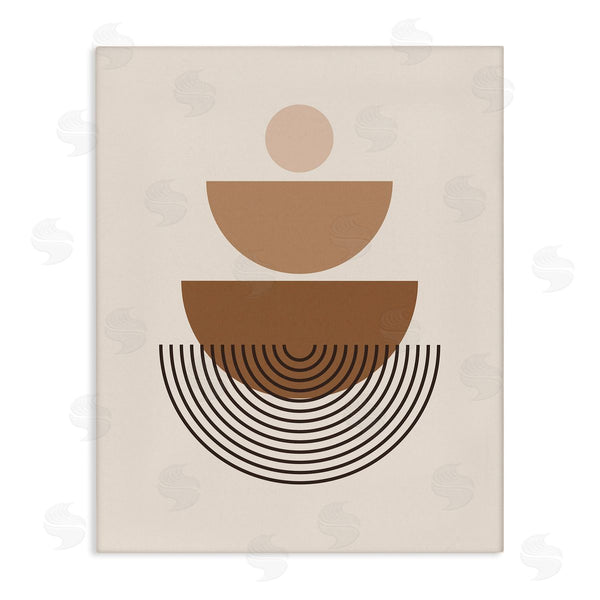 stupell industries LSR Design Studio | Brown Shapes on Beige Wall Art