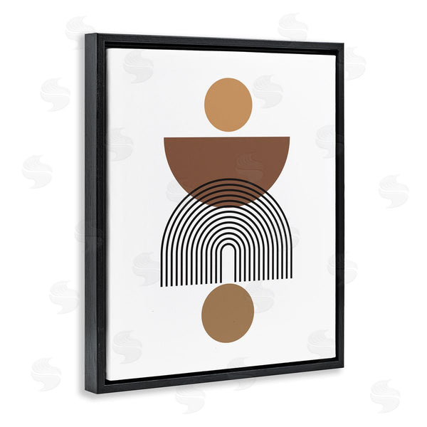 Stupell Industries LSR Design Studio | Brown Shapes On White Wall Art