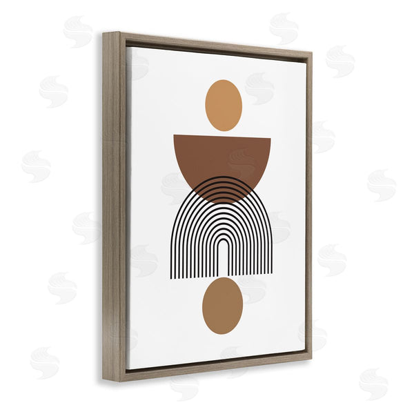 Stupell Industries LSR Design Studio | Brown Shapes On White Wall Art