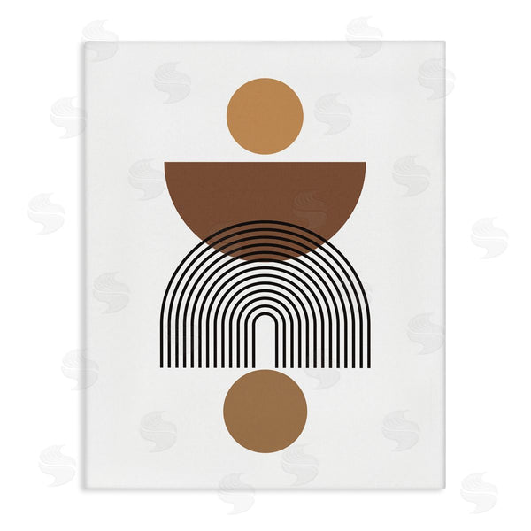 stupell industries LSR Design Studio | Brown Shapes on White Wall Art