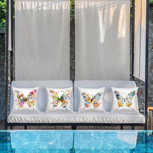 Stupell Industries LSR Design Studio | Butterflies With Music Notes Printed Throw Pillow Set