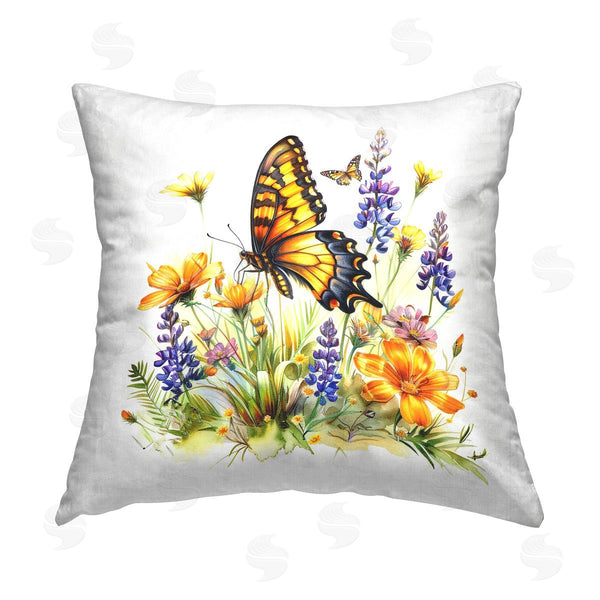 stupell industries LSR Design Studio | Butterfly Wings Garden Printed Throw Pillow