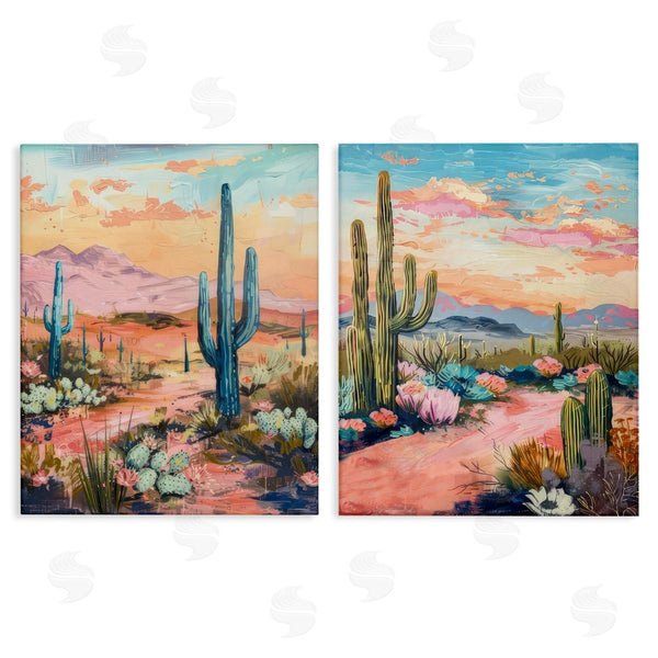 stupell industries LSR Design Studio | Cactus Paths & Sunset Wall Art