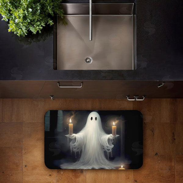 Stupell Industries LSR Design Studio | Candlelit Spectral Ghost Anti-Fatigue Mat